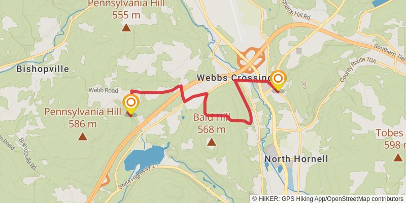 North Country Trail - New York stage 16 Map