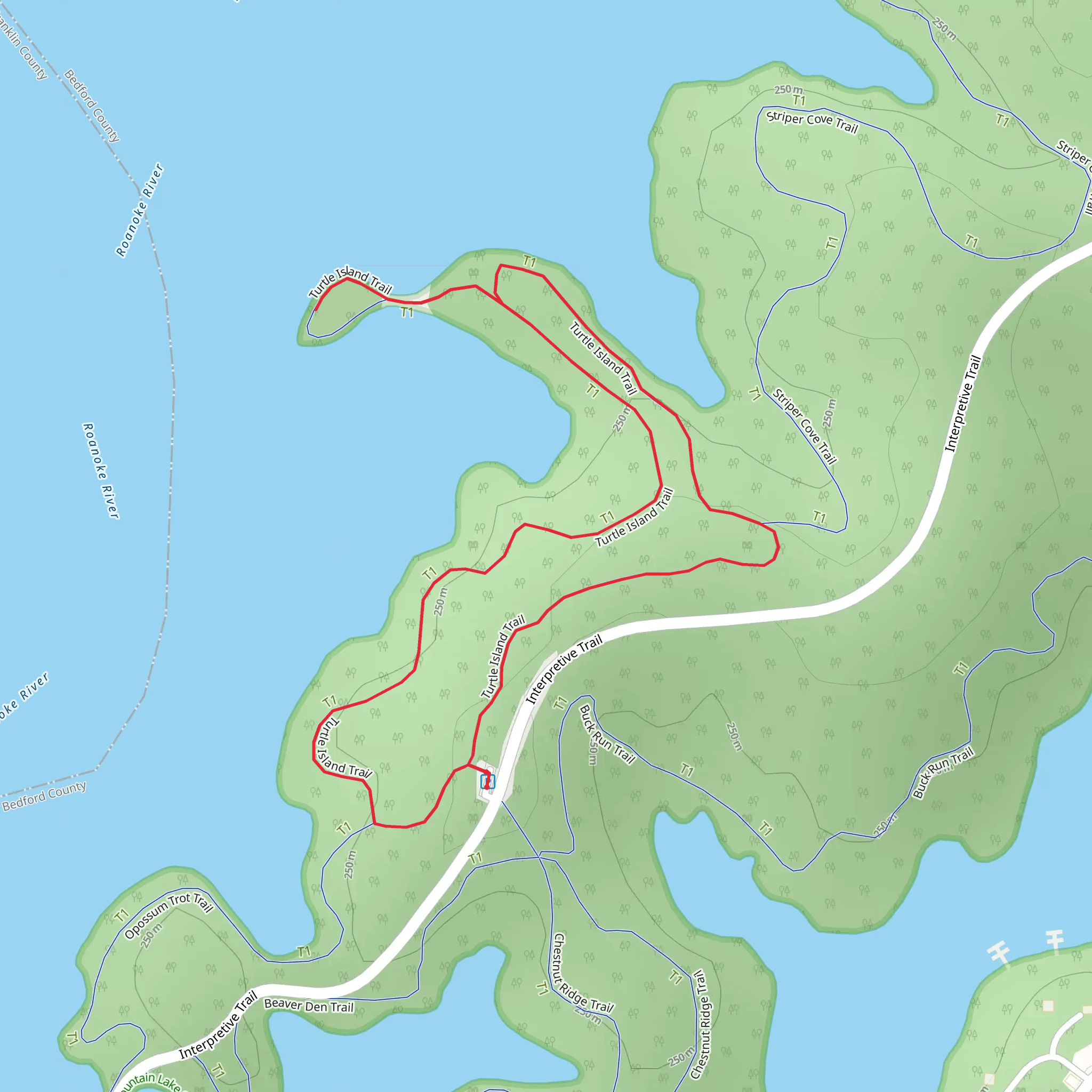 Turtle Island Loop Trail mobile static map