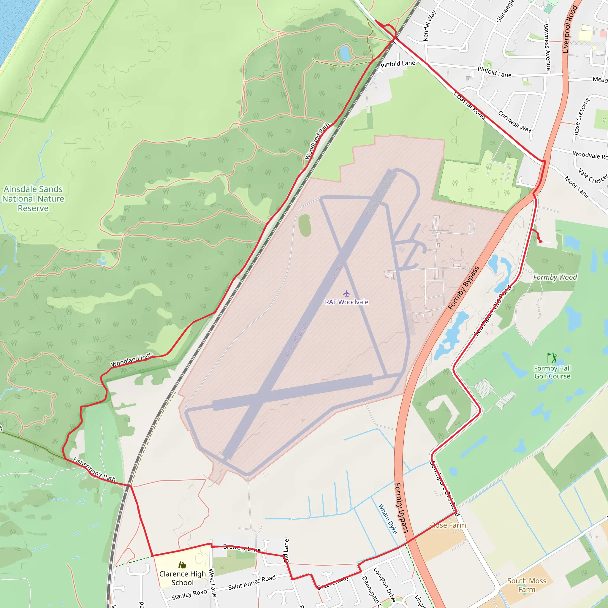 Formby Wood mobile static map