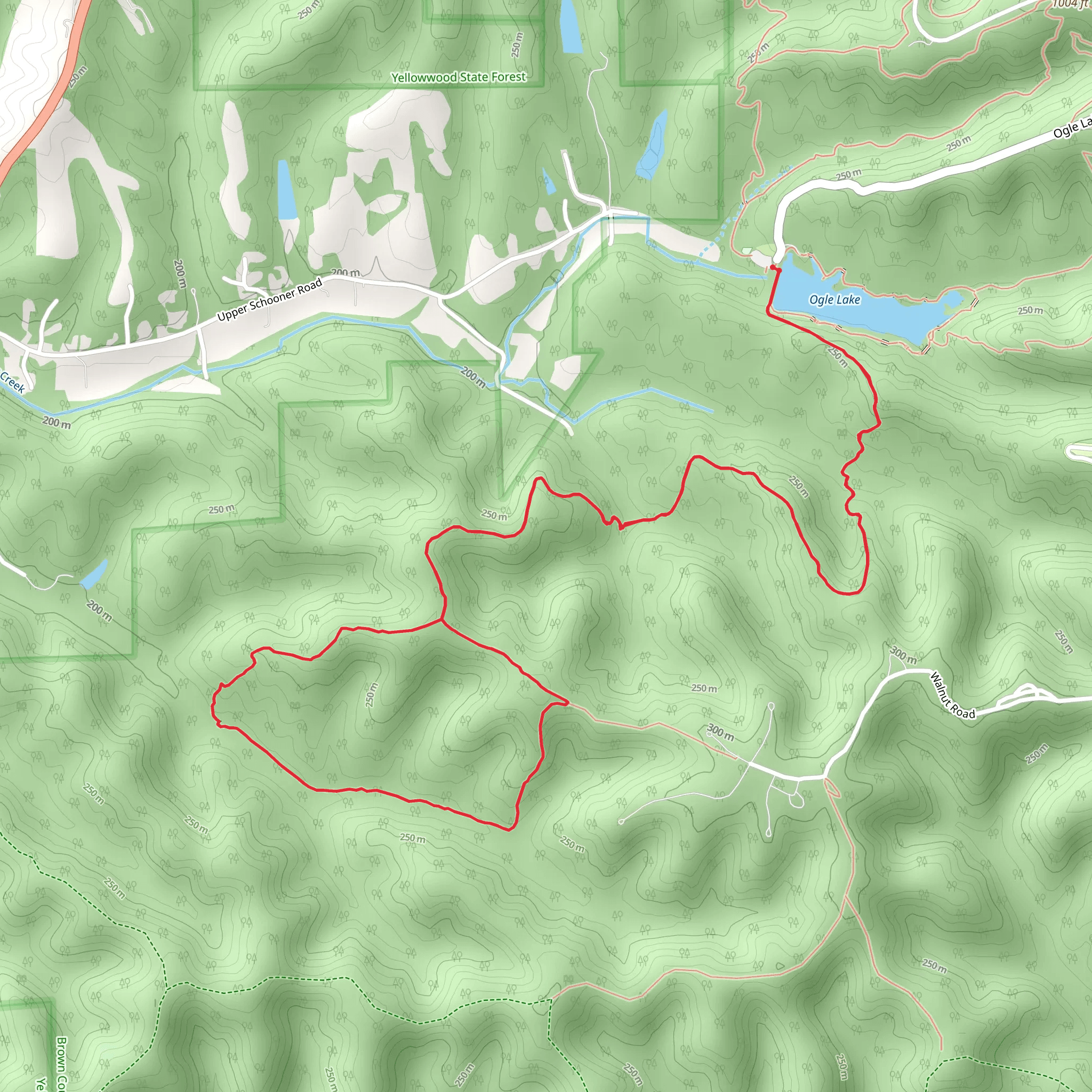 Trail 7 and 9 Loop - Ogle Lake mobile static map