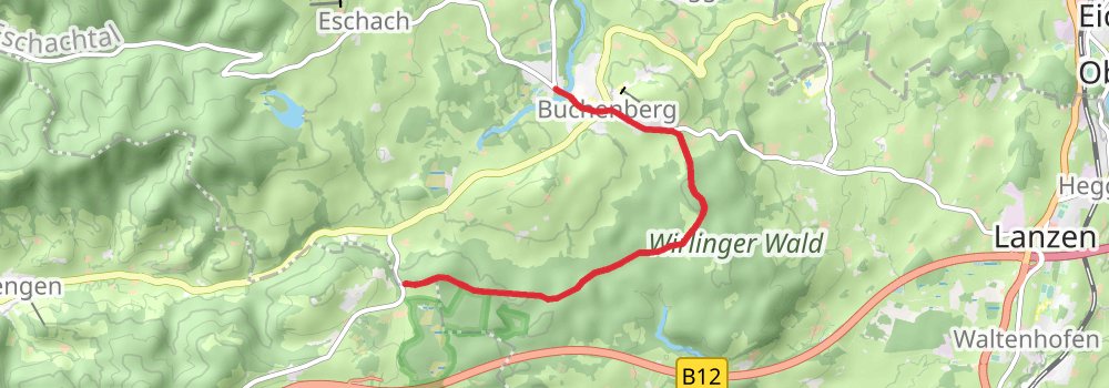 Münchner Jakobsweg stage 11 Map