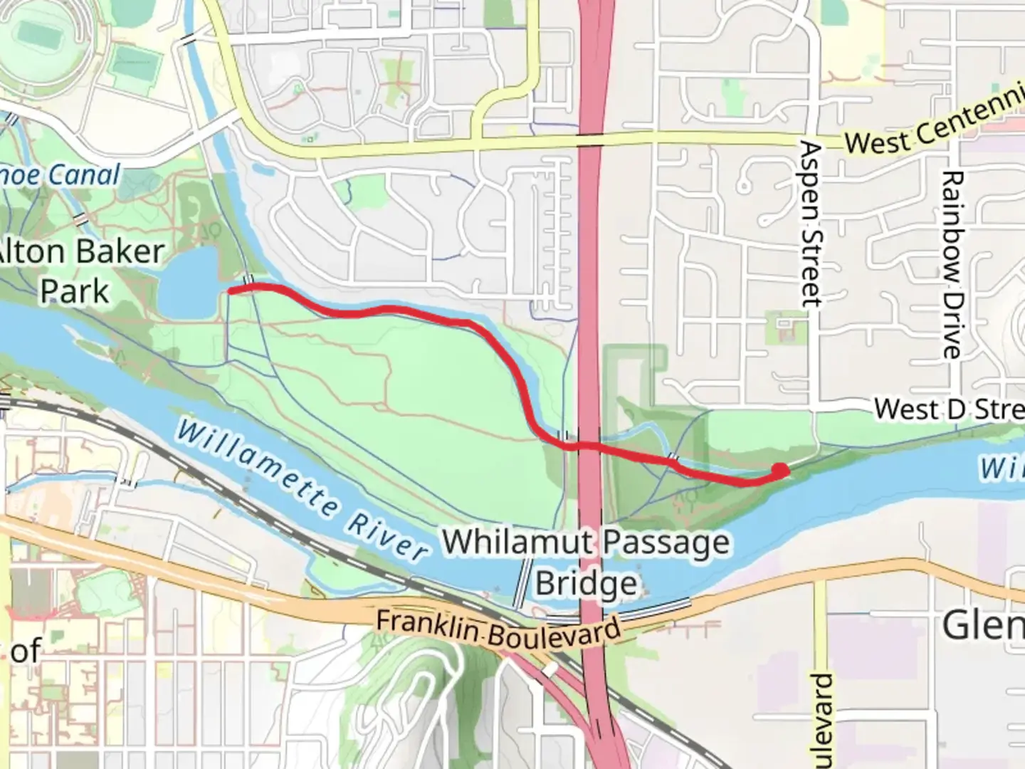 An image depicting the trail Pre's Trail and its surrounding area.