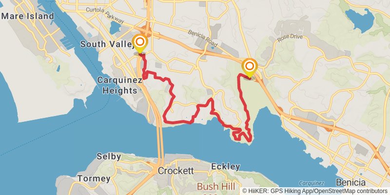 Bay Area Ridge Trail stage 24 Map