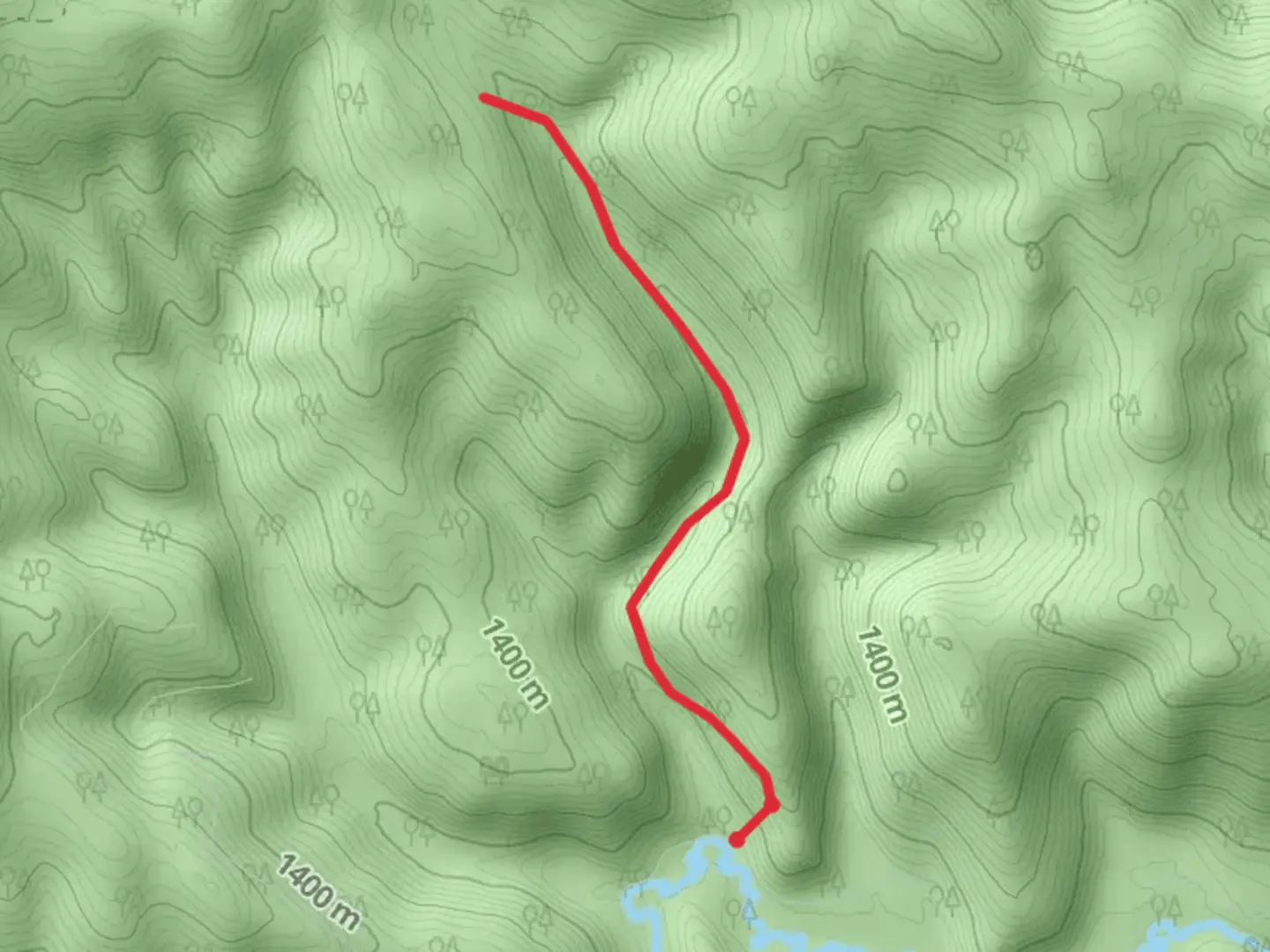 An image depicting the trail Gergen Trail and its surrounding area.