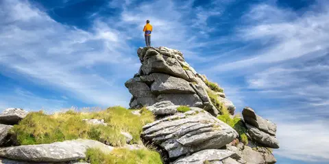 An image depicting the trail Tors of Bodmin Moor and its surrounding area.