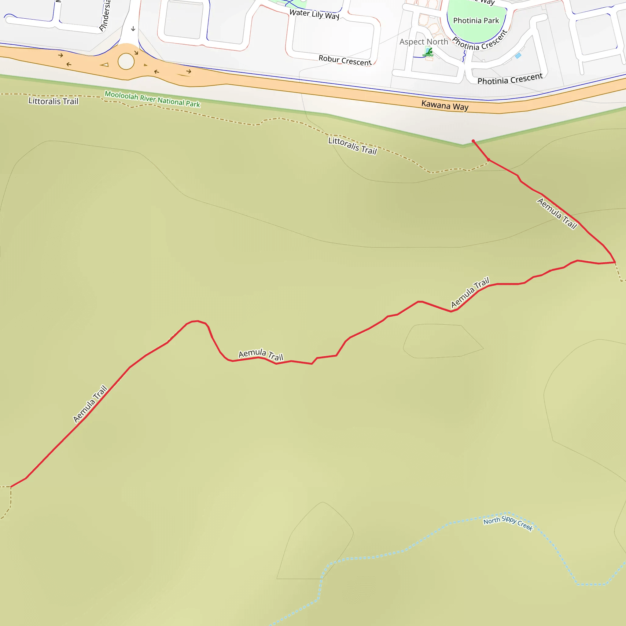 Aemula Trail mobile static map