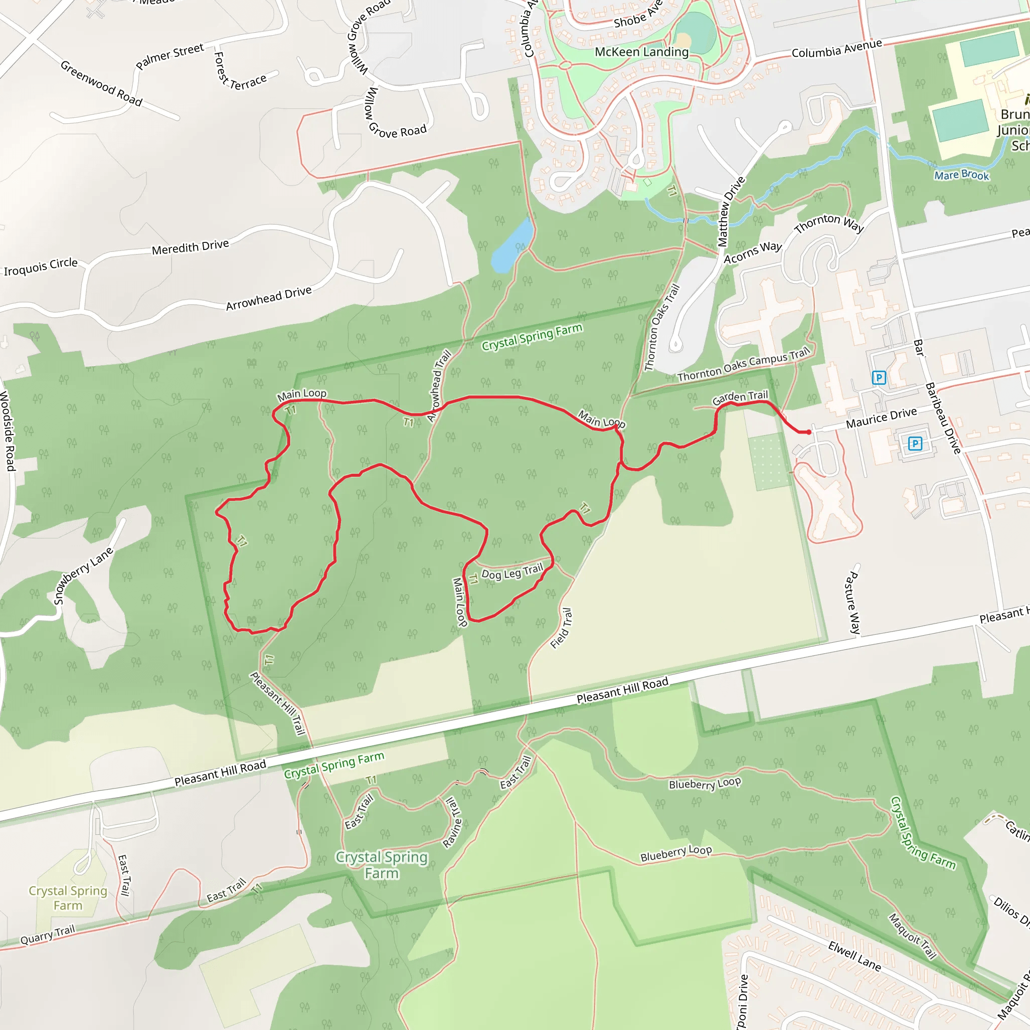 Crystal Springs Farm North Loop mobile static map