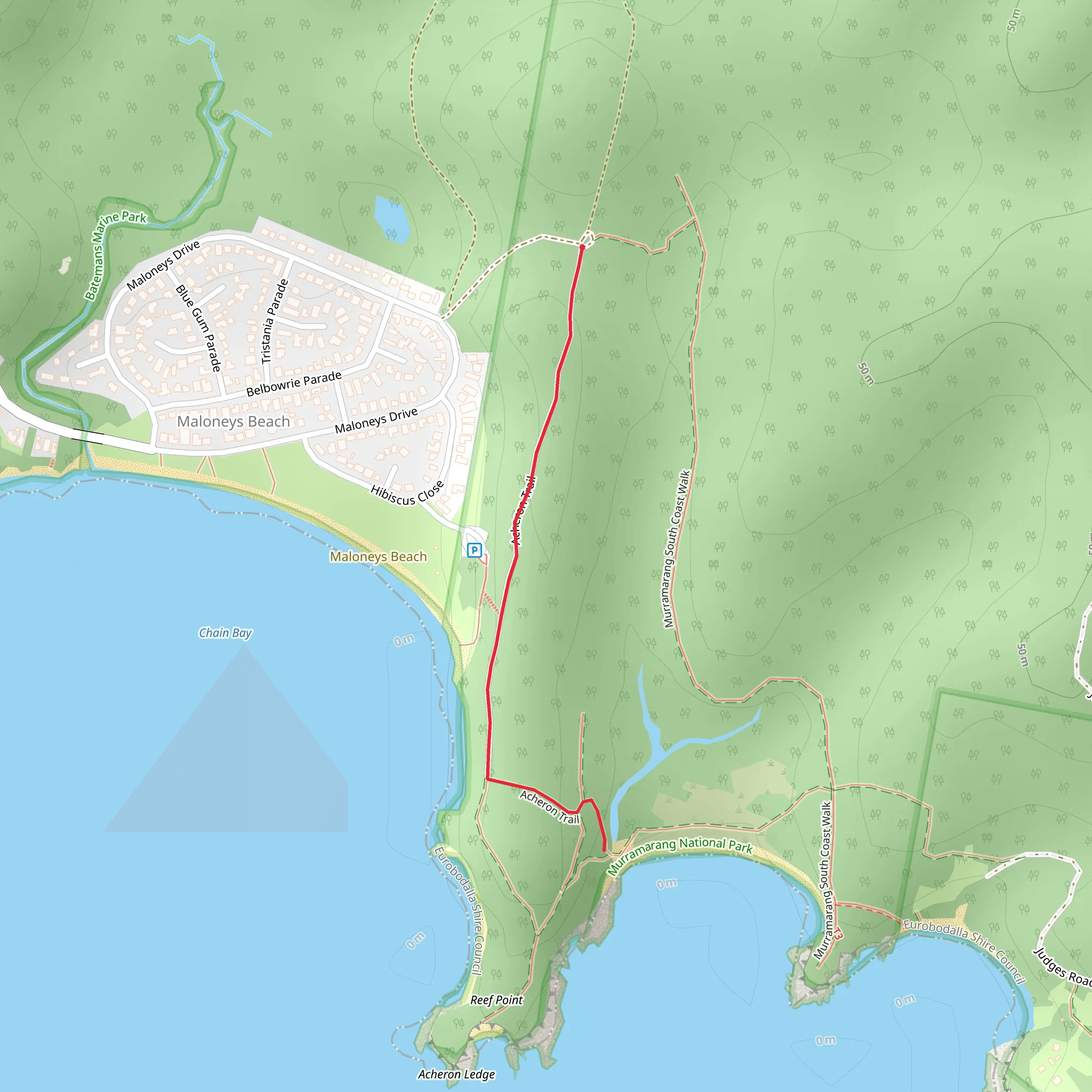 Acheron Ledge Track mobile static map