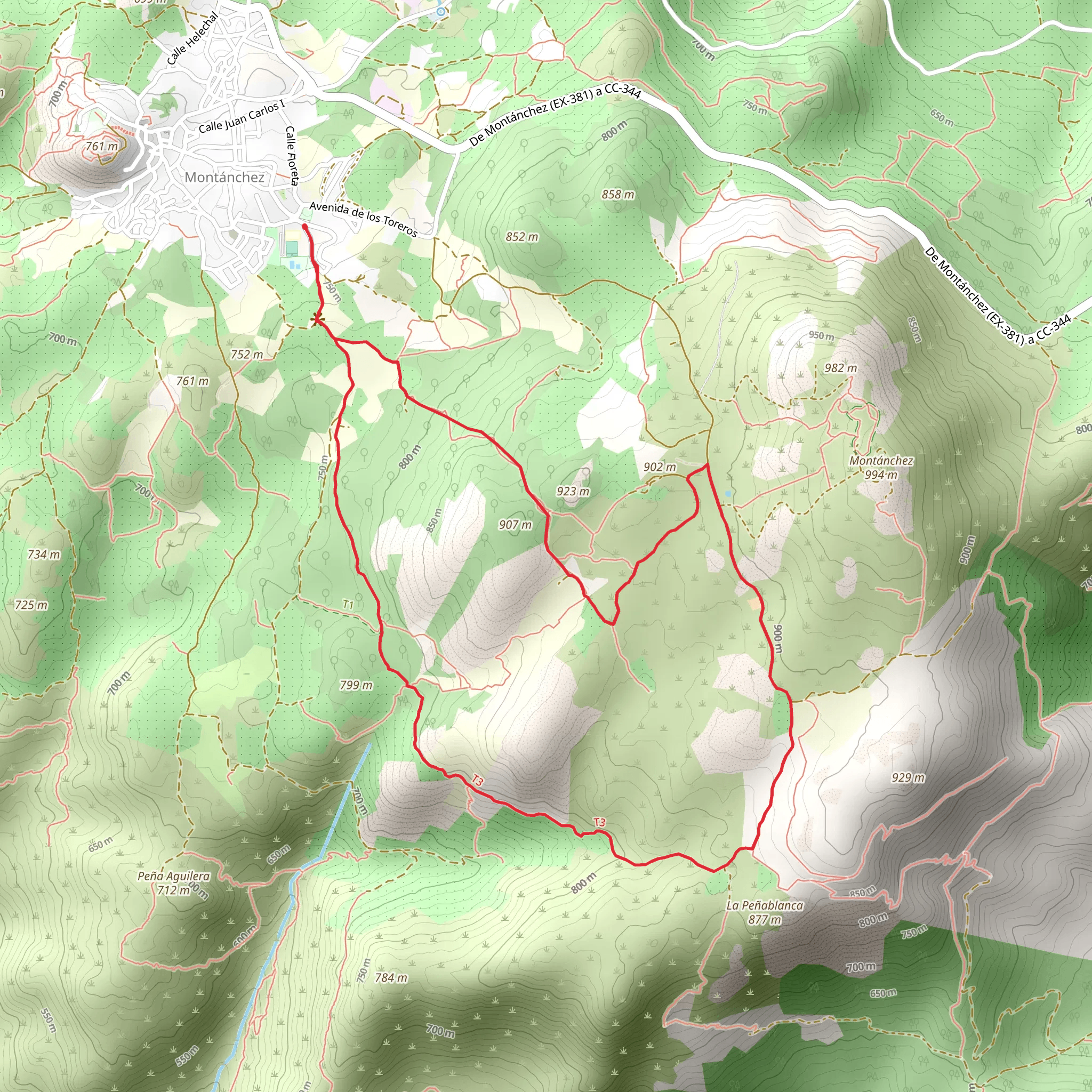 Montanchez Loop SL CC 5 mobile static map