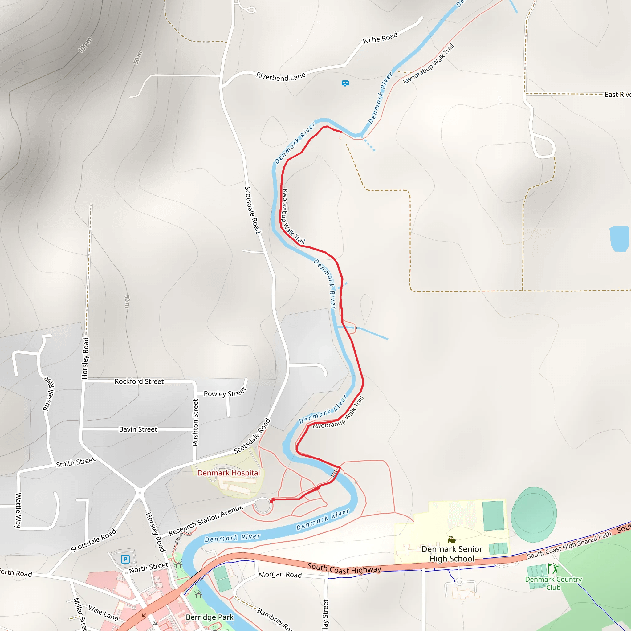 Kwoorabup Walk Trail mobile static map
