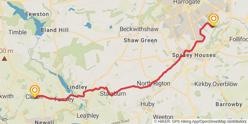 Blackpool to Bridlington - York stage 7 Map