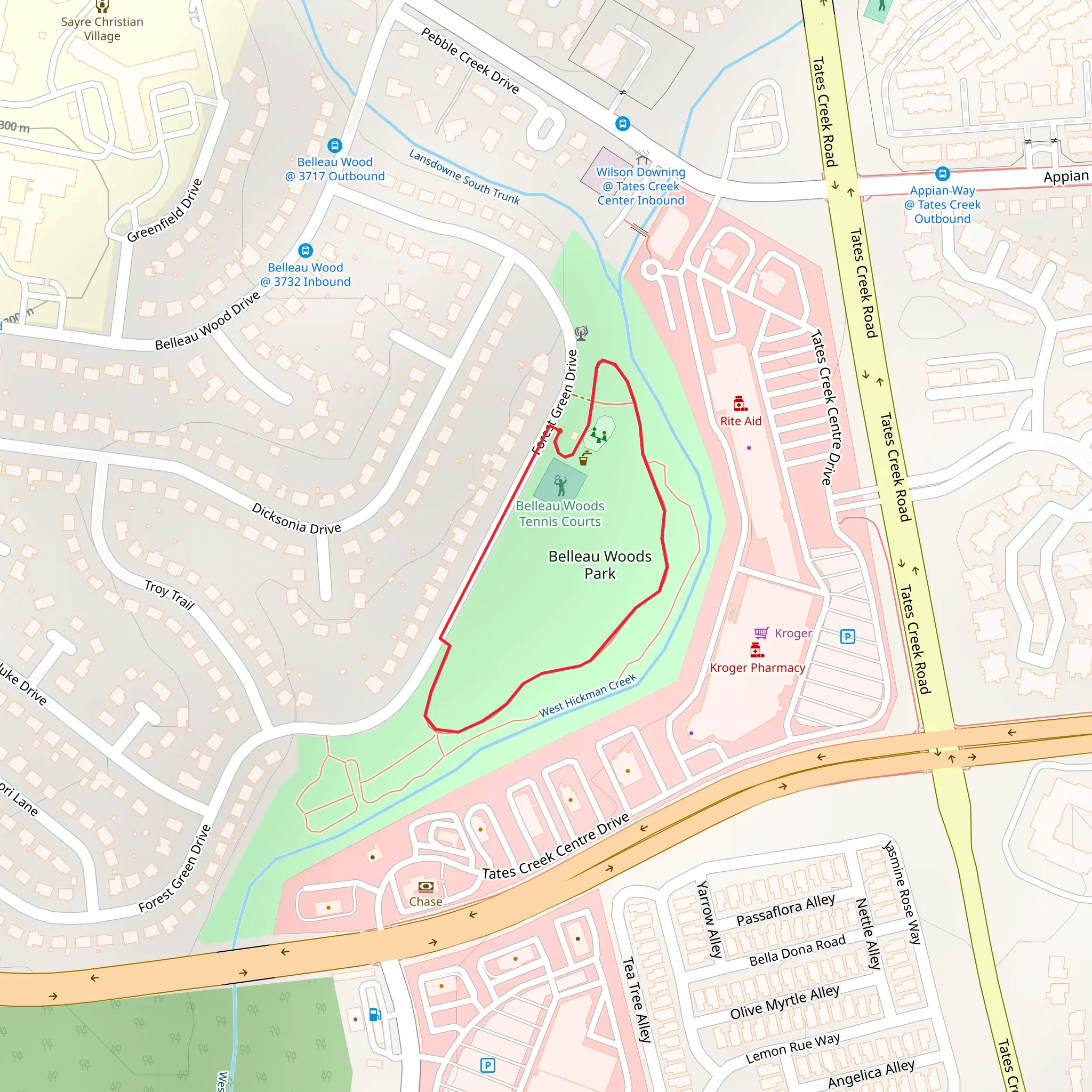 Belleau Woods Park Loop mobile static map