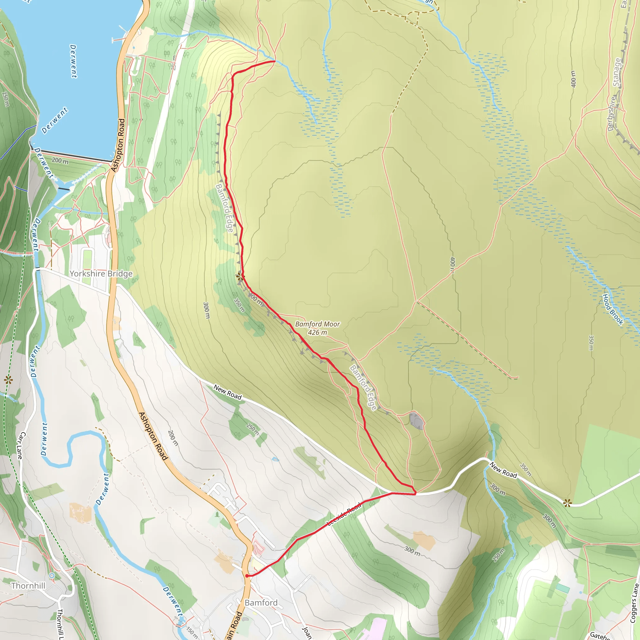 Bamford Edge Walk mobile static map