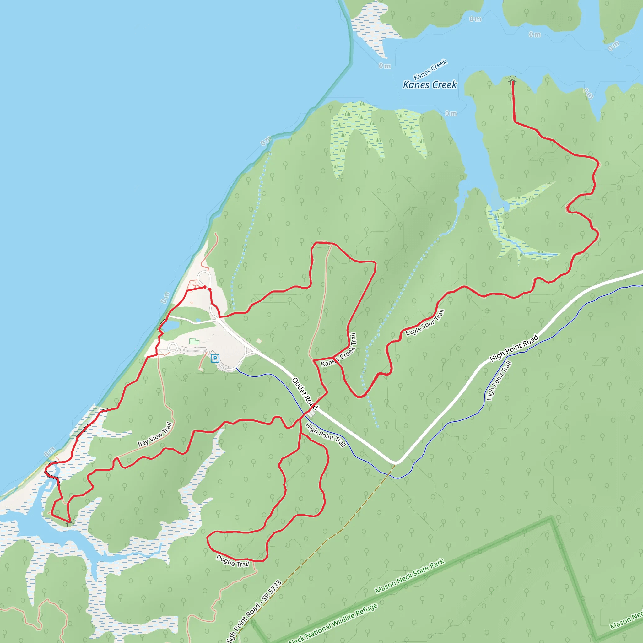 Kane's Creek Trail, Dogue Trail and Wilson Spring Loop Trail mobile static map