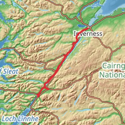 Great Glen Way 7-Day Challenging Tour (Hillwalk Tours) mobile static map