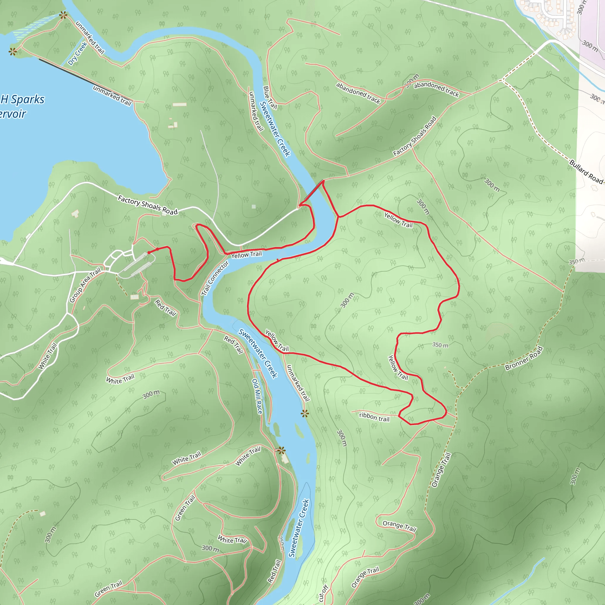 Yellow Loop Trail mobile static map