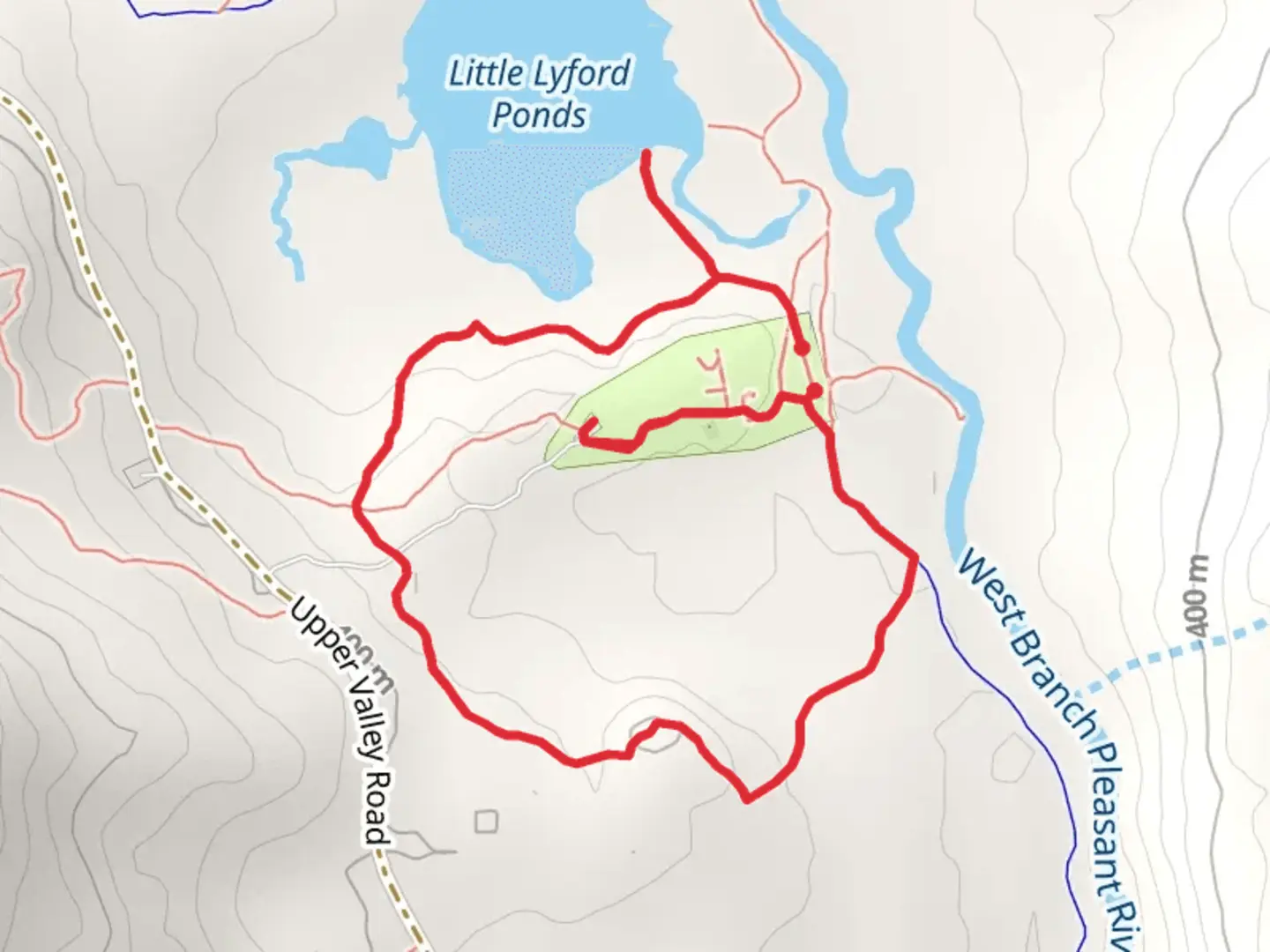 An image depicting the trail Nation's Nature Trail Loop and its surrounding area.