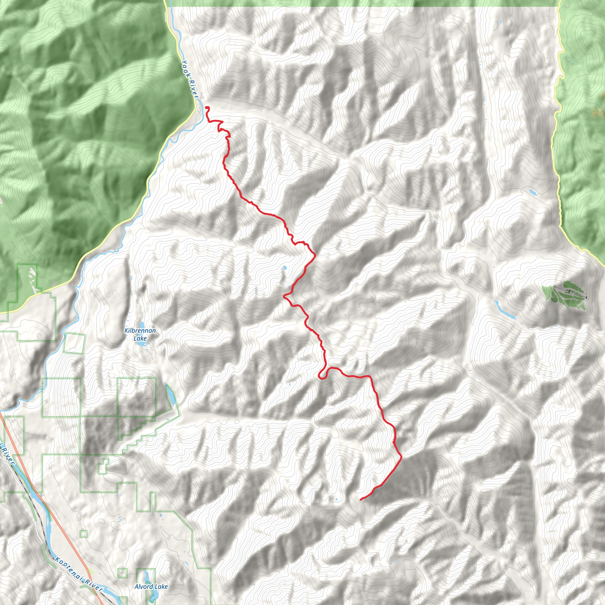 O'Brien Mountain via Skyline NRT- Skyline Ridge Trail mobile static map