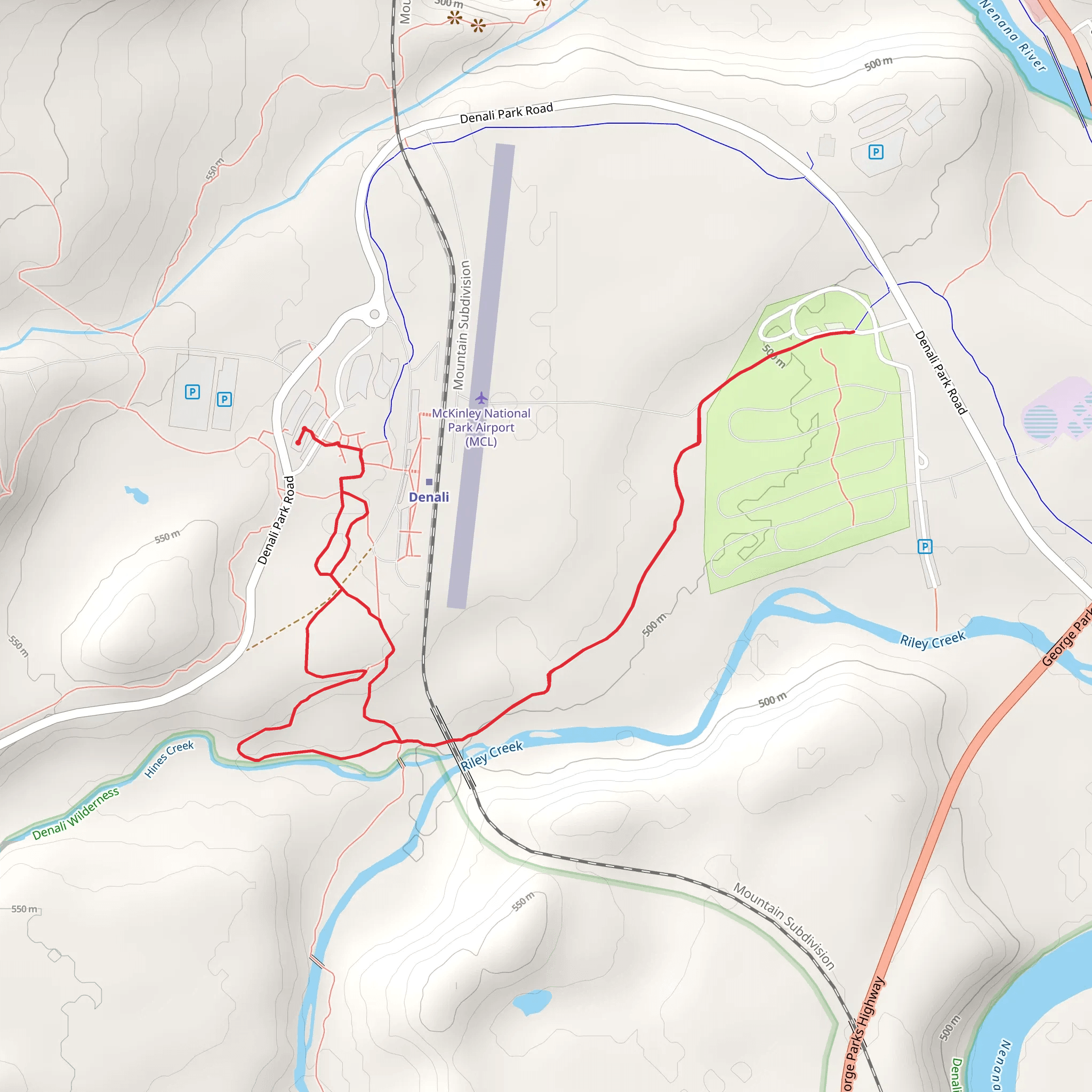 McKinley Station Trail and Morino Loop mobile static map
