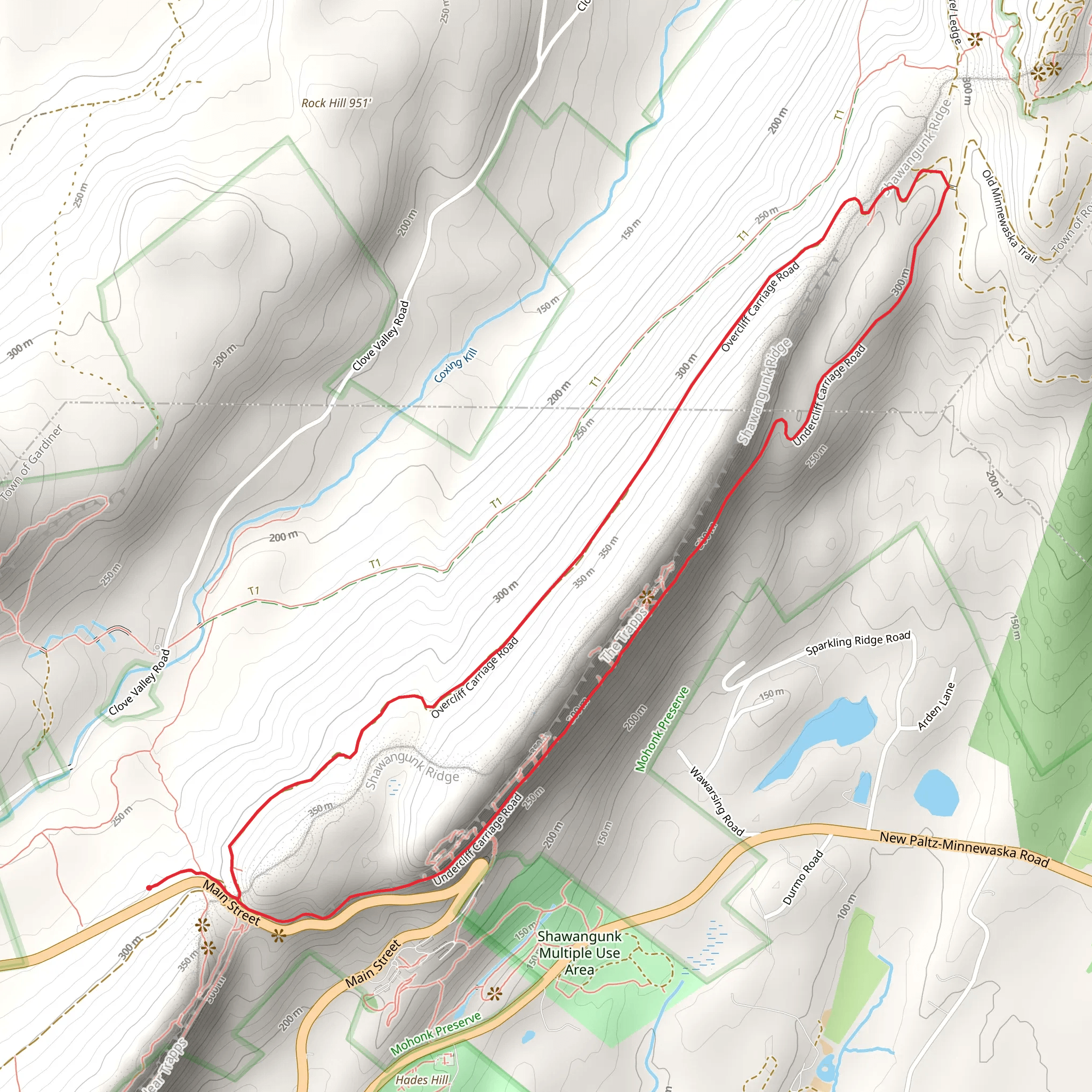 Undercliff and Overcliff Carriage Road Loop mobile static map
