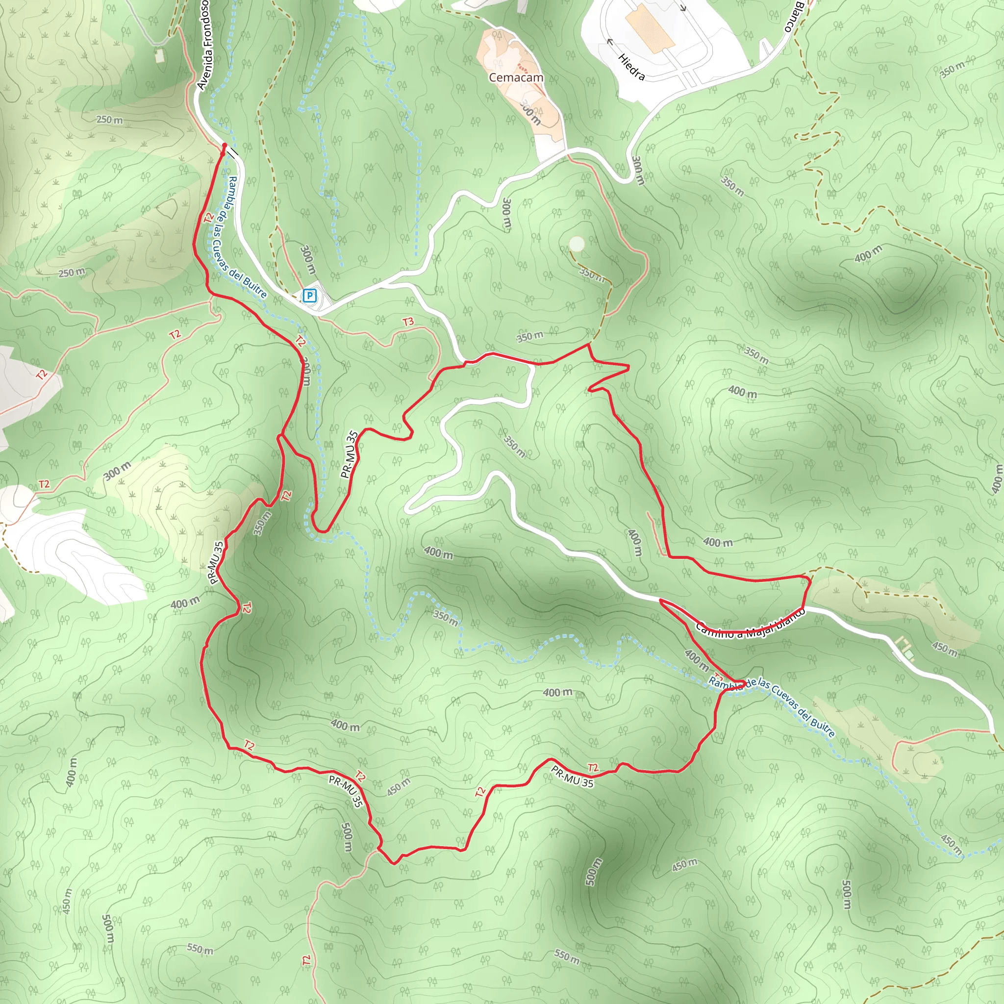 Path of the Vulture Caves (White Majal) PR MU 35 mobile static map