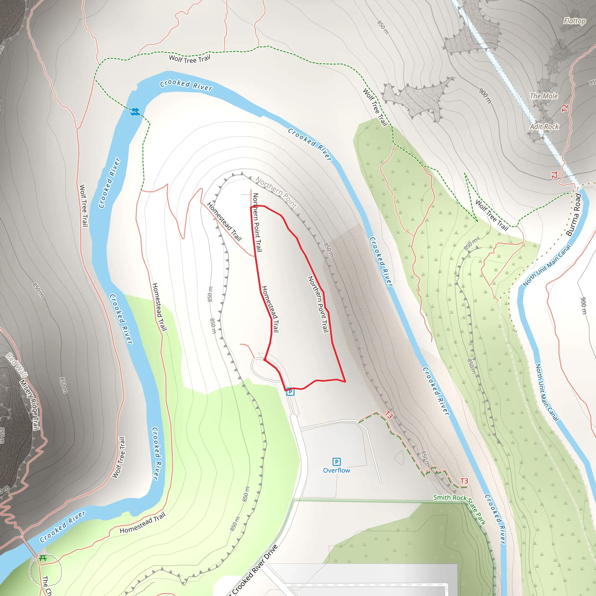 Northern Point Loop mobile static map