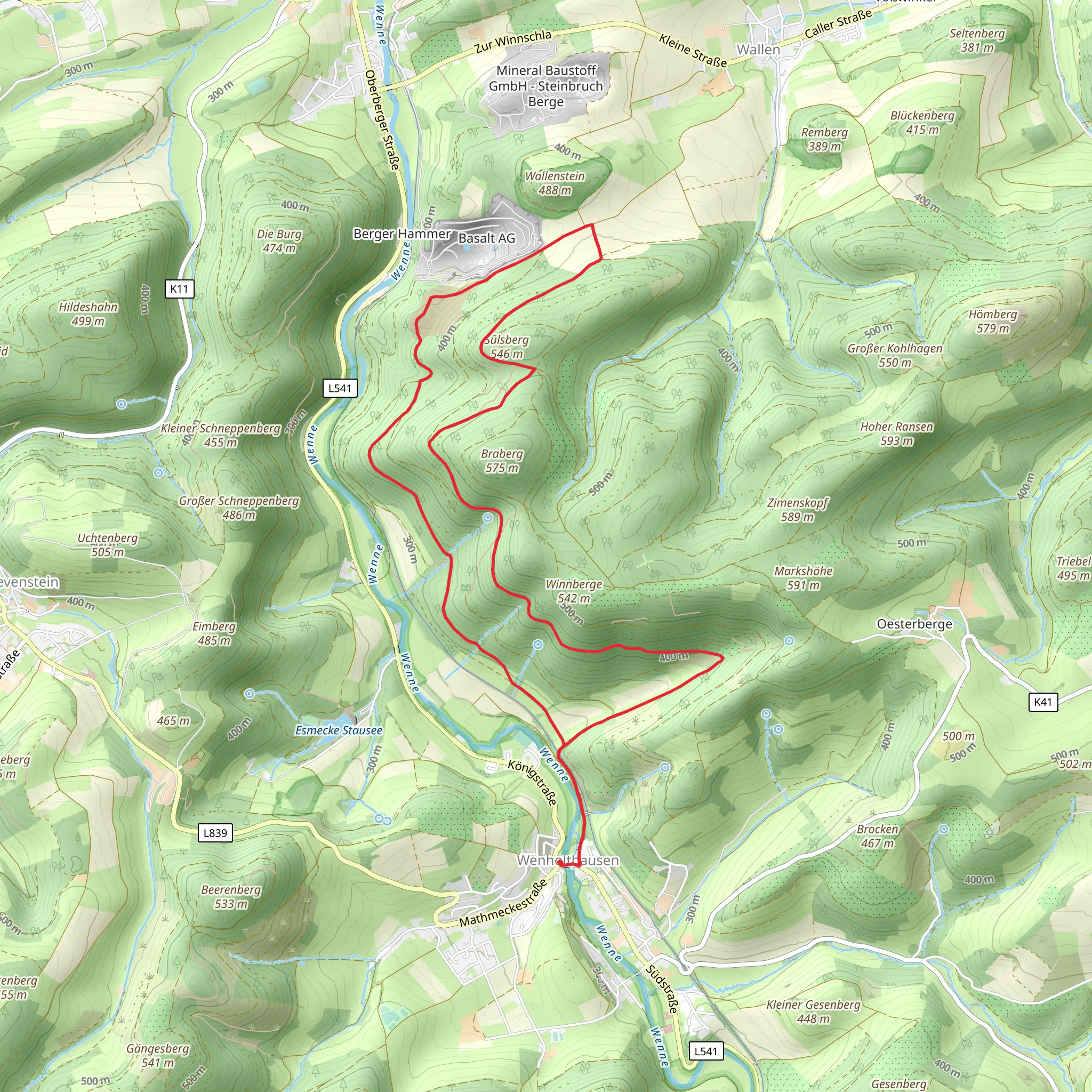 Wenholthausen Rundweg W1 mobile static map