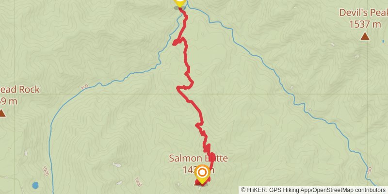 Salmon Butte Trail stage 2 Map