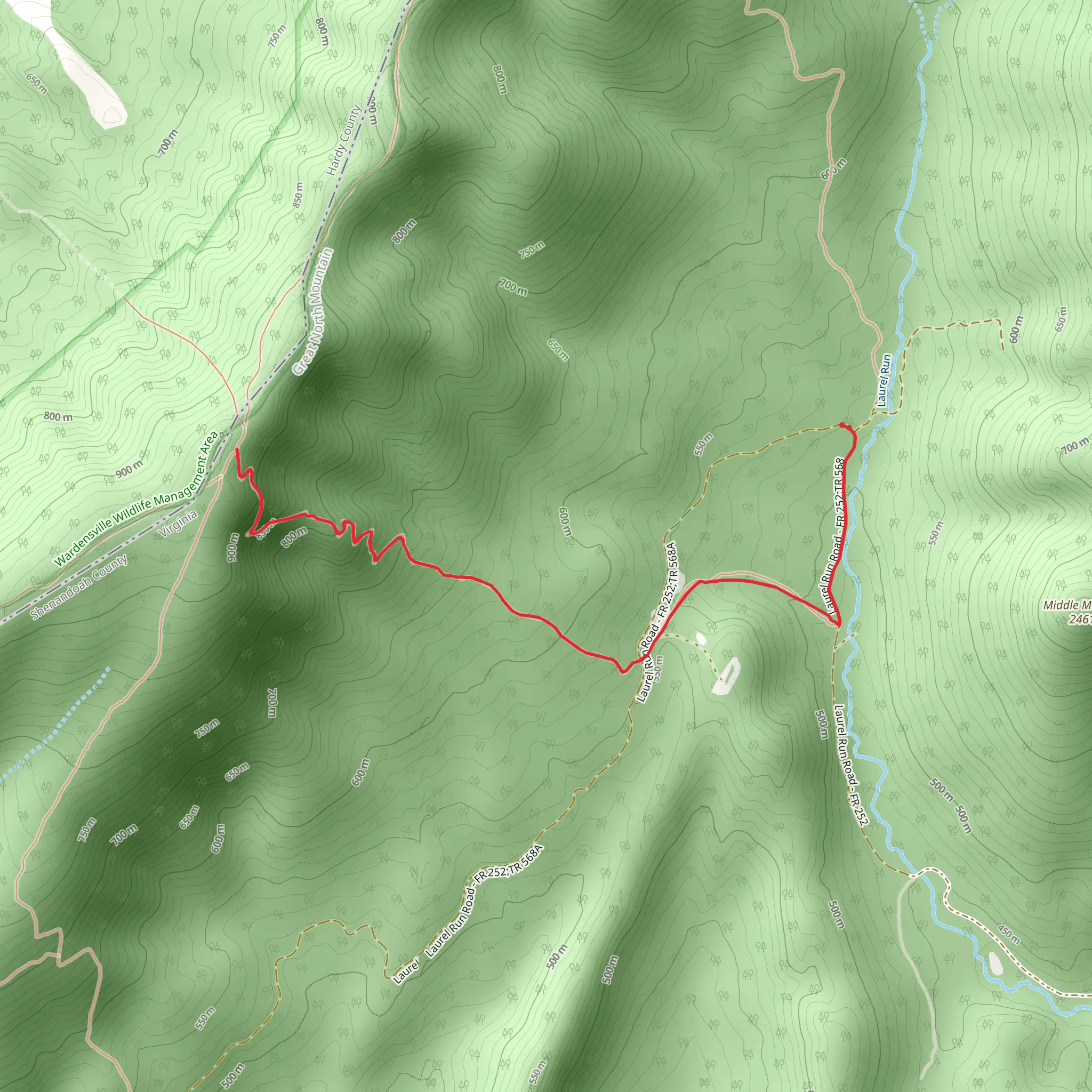 Stack Rock Trail mobile static map