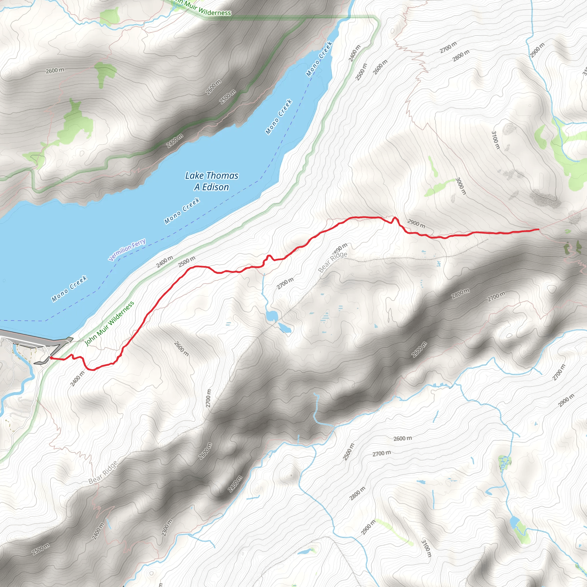 Bear Ridge Trail mobile static map