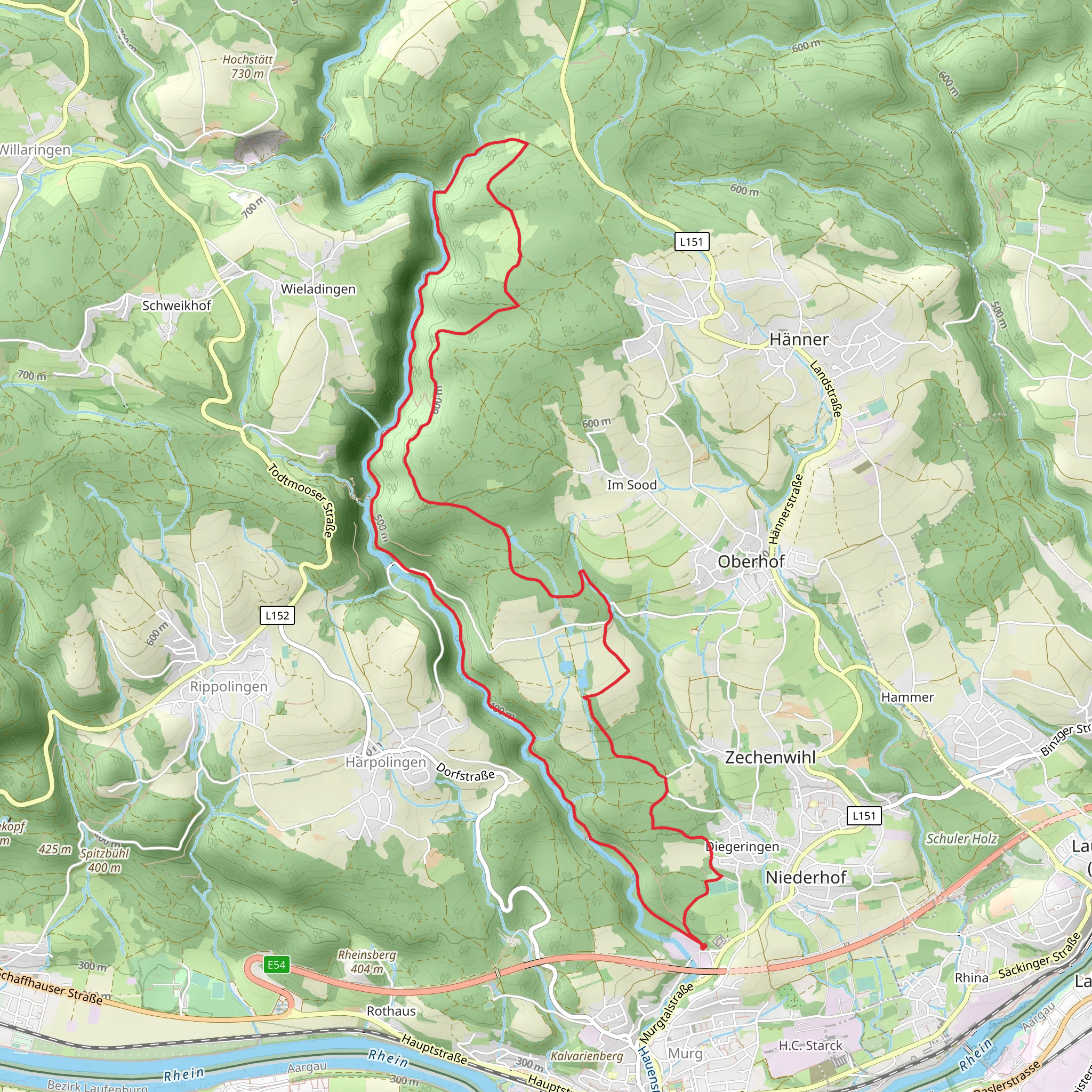 Murgtalfad Loop mobile static map