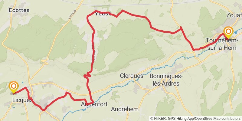 Via Francigena - France stage 4 Map