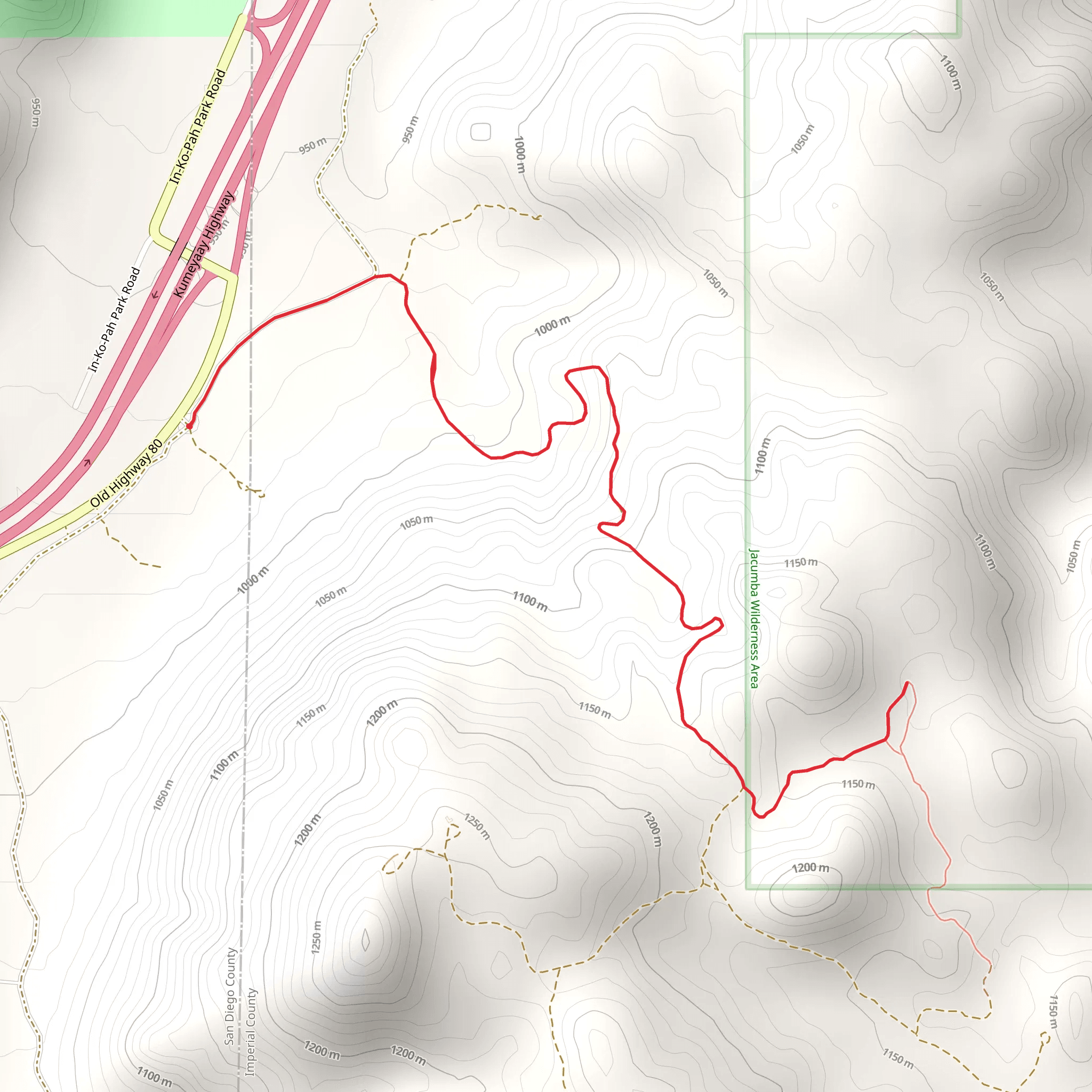 Smuggler's Den from Old Highway 80 mobile static map