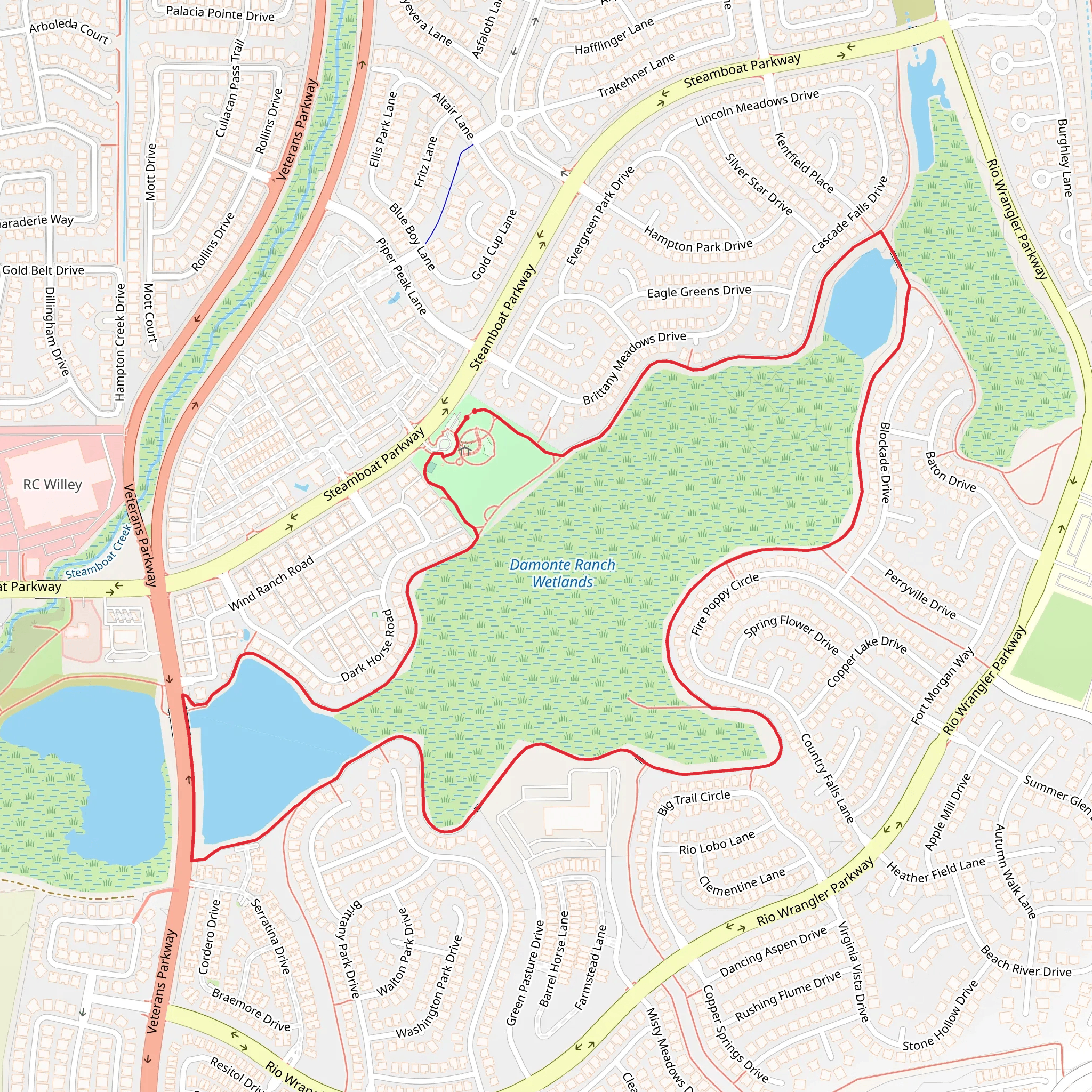 Crane Ditch Loop mobile static map