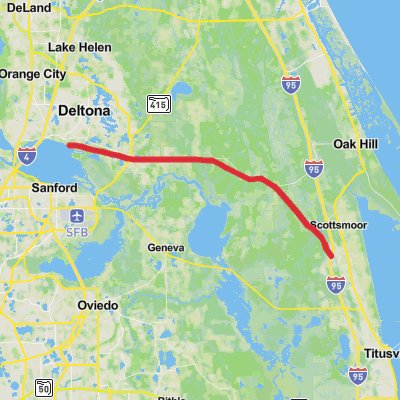 East Central Regional Rail Trail mobile static map