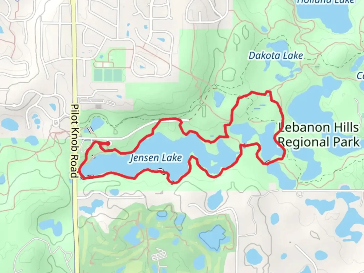 An image depicting the trail Sedge Pond, Bridge Pond and Jensen Lake Loop and its surrounding area.