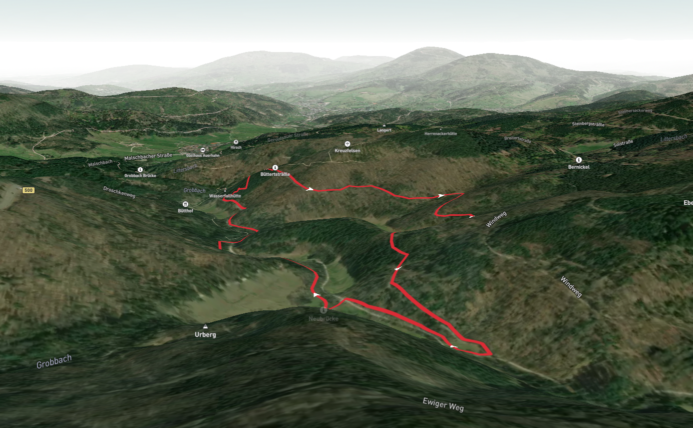 Kreuzfelsen Rundweg and Wasserfallstraße Loop