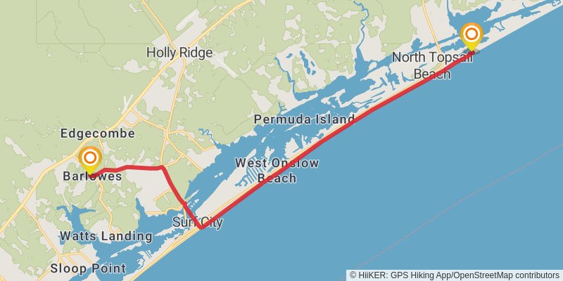 Mountains-to-Sea Trail stage 78 Map