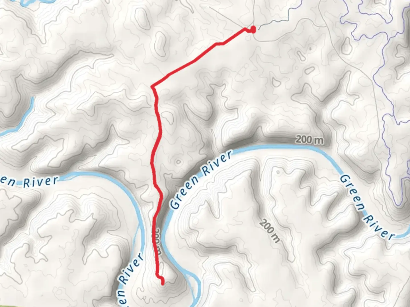 An image depicting the trail Buffalo Creek Trail and Turnhole Bend Trail and its surrounding area.