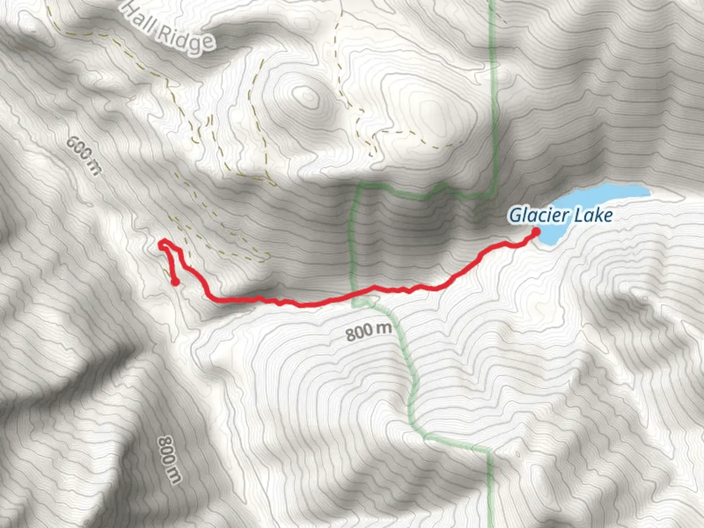 An image depicting the trail Glacier Lake Trail and its surrounding area.