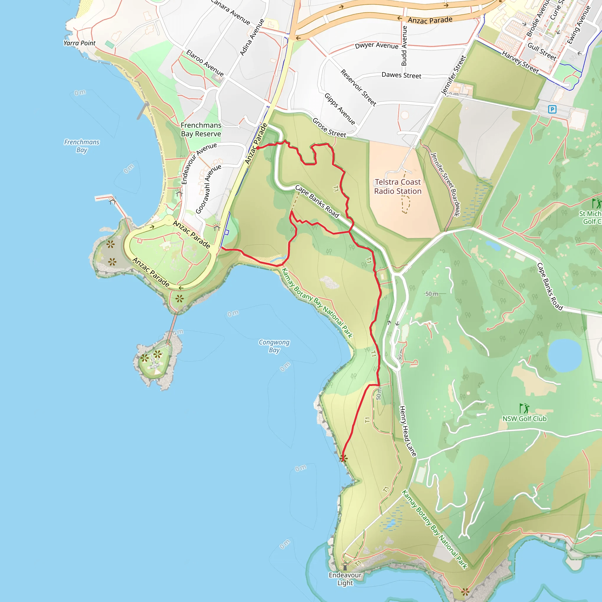Henry Head Track mobile static map