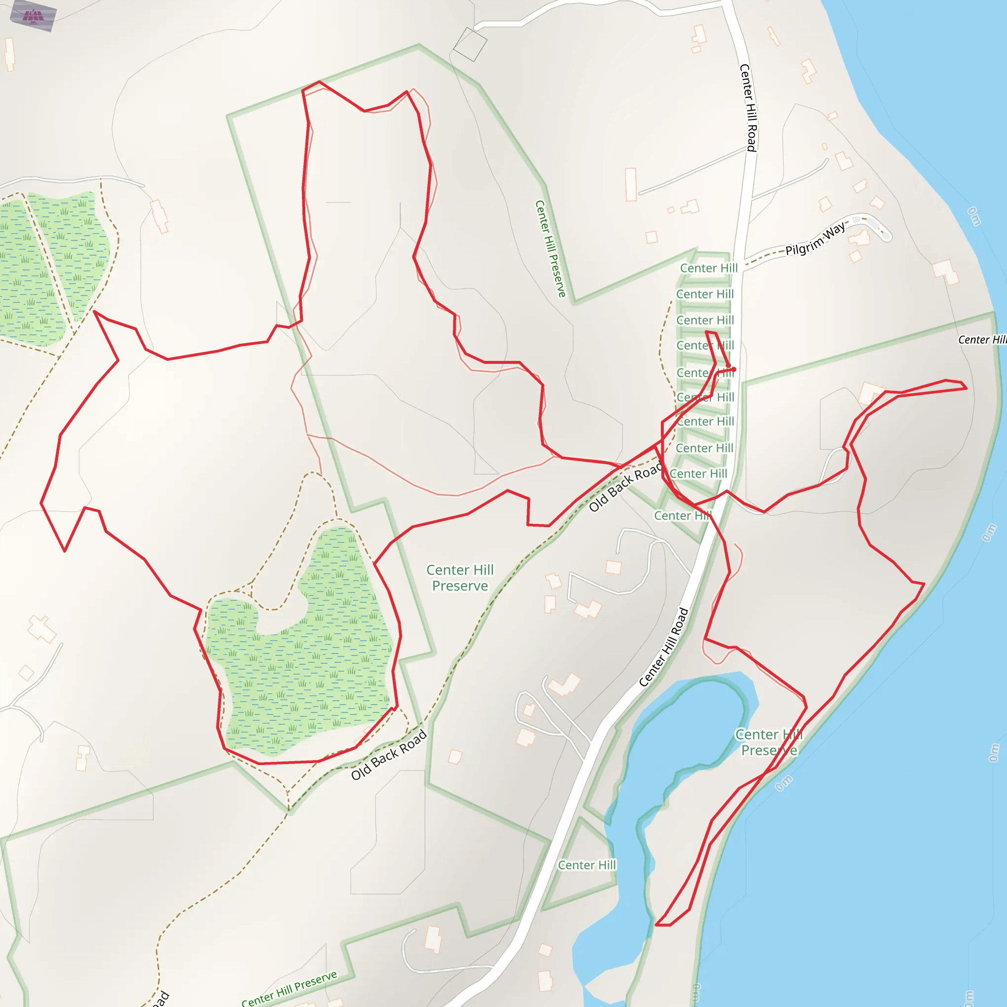 Derek Drive - Center Hill Pond Loop mobile static map