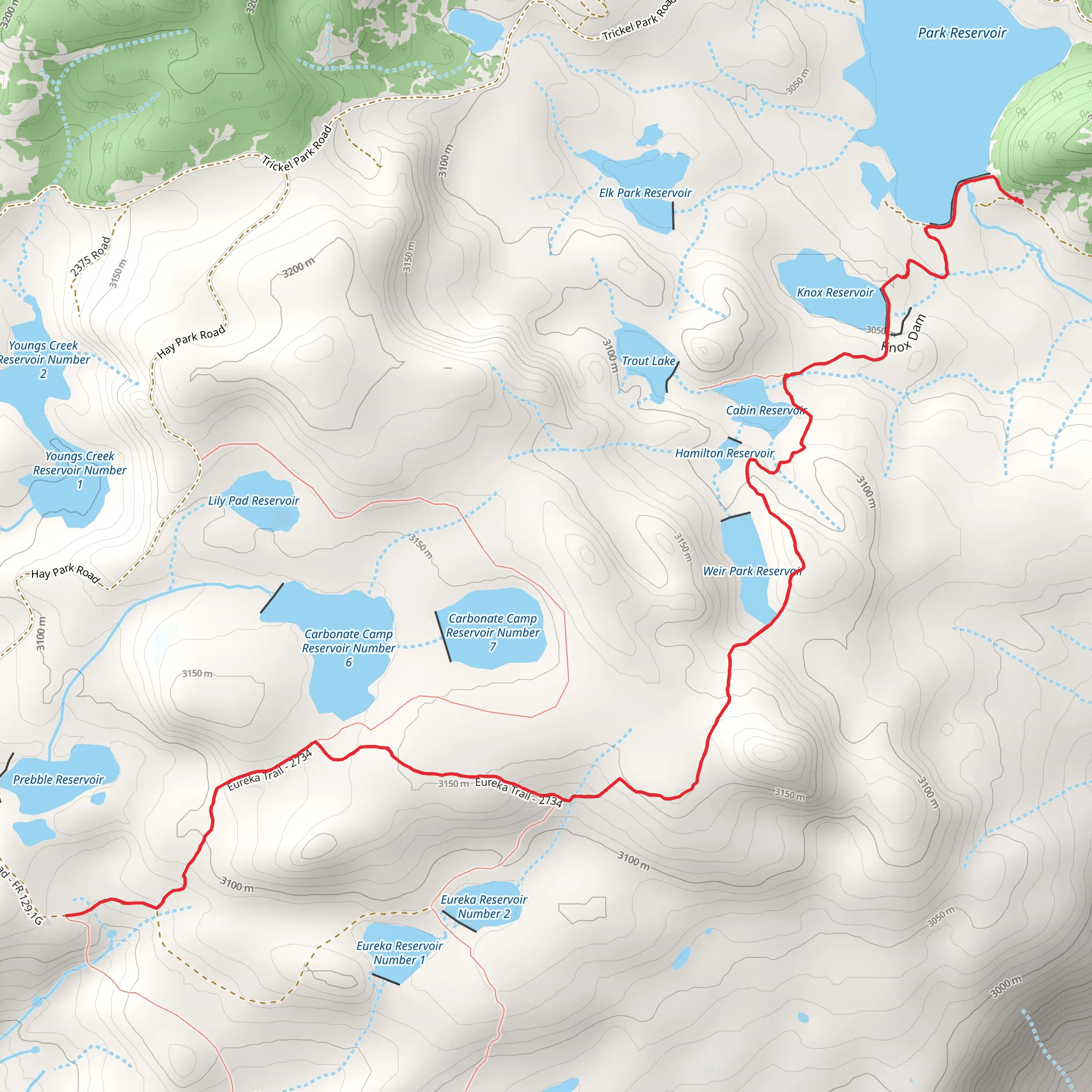 Eureka Trail mobile static map