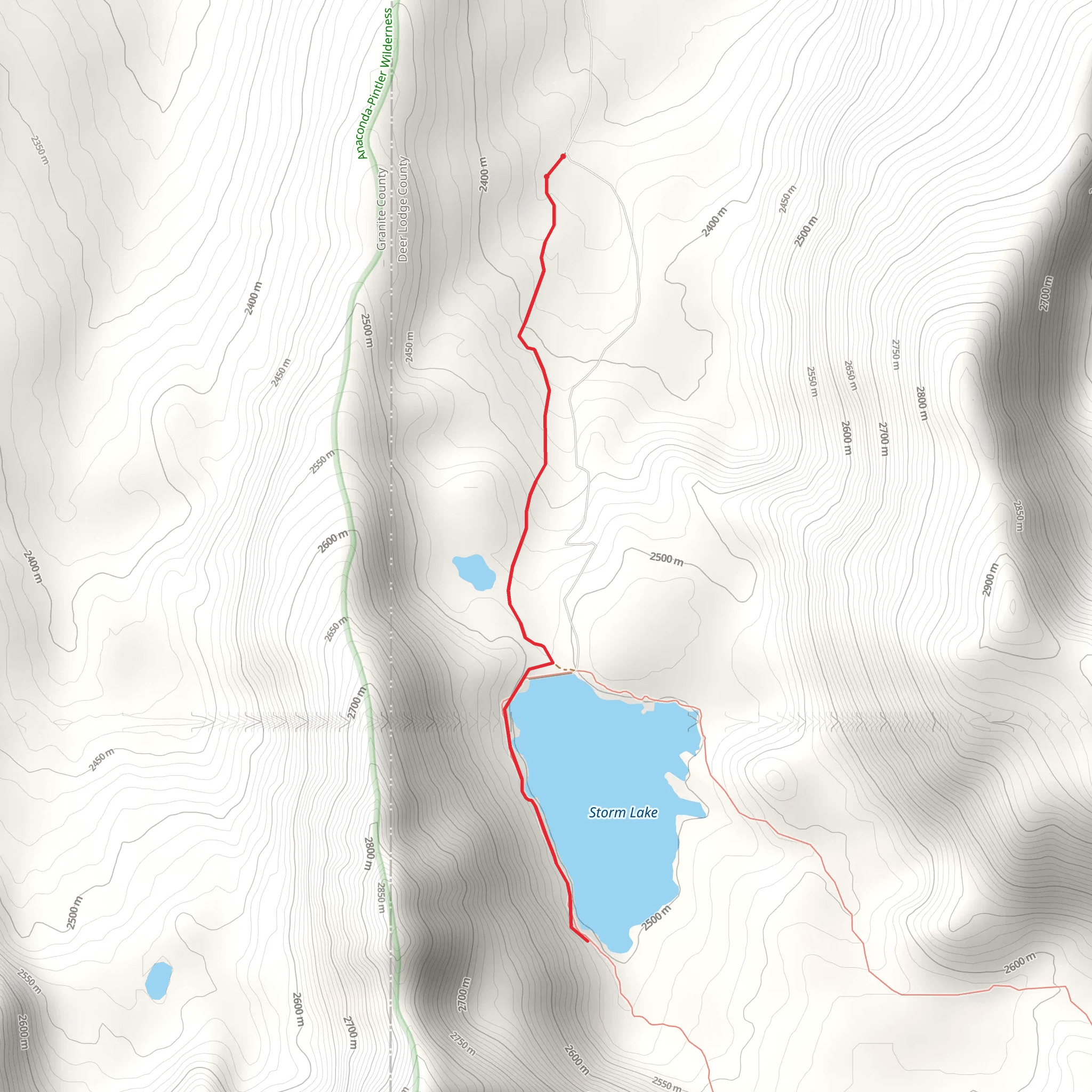 Storm Lake via CDT mobile static map