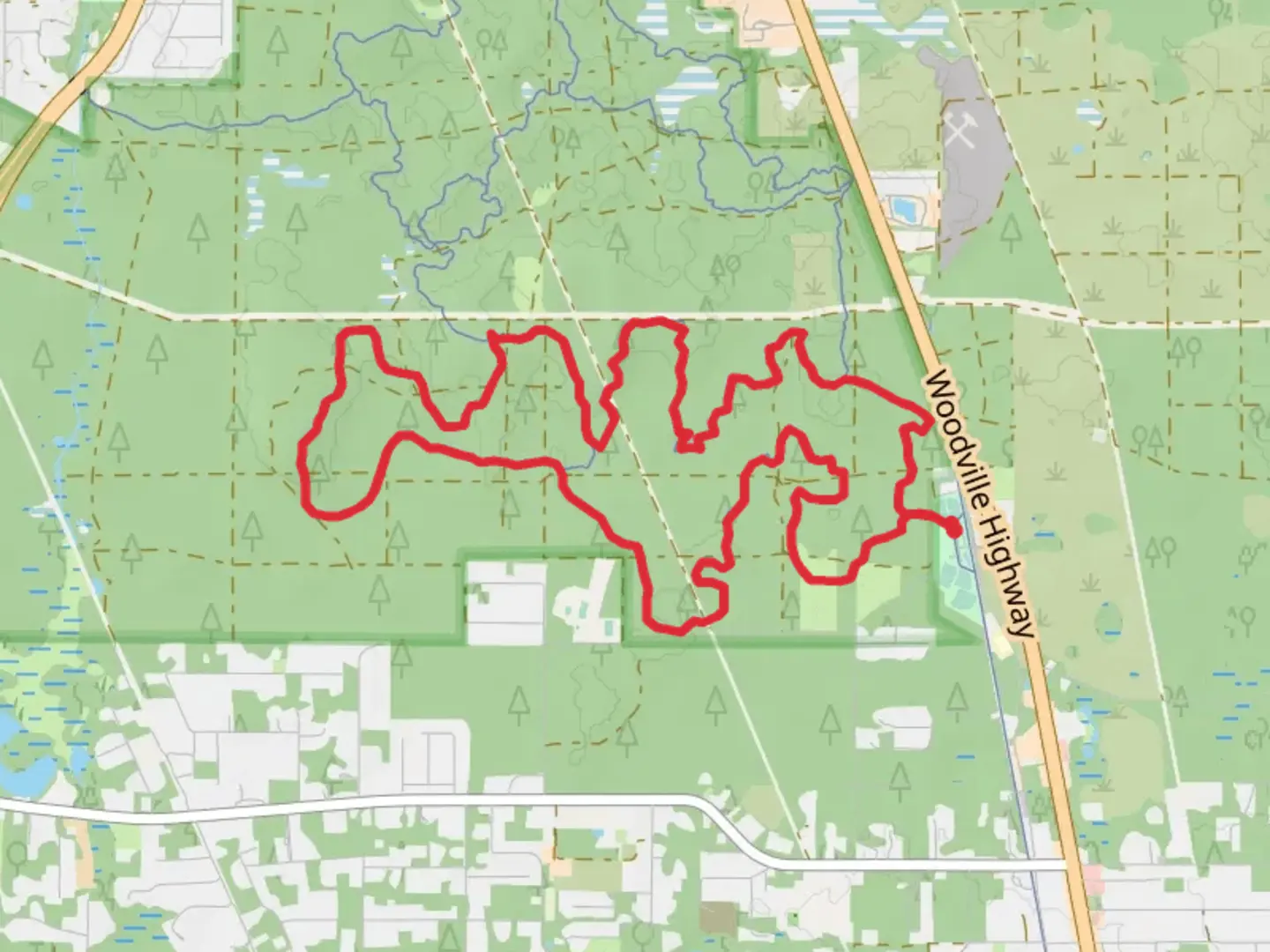 An image depicting the trail Twilight Trail East and West Loop Trail and its surrounding area.