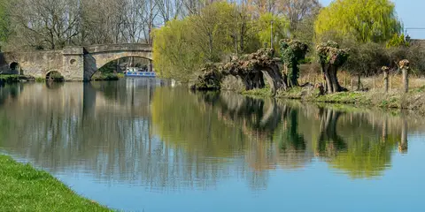 An image depicting the trail Cotswold Canals Walk and its surrounding area.