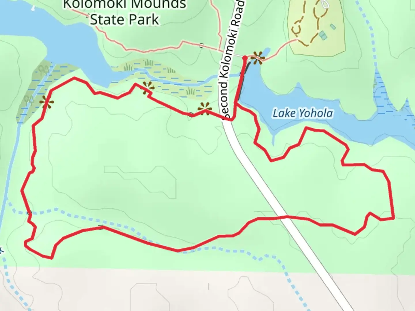 An image depicting the trail Spruce Pine Loop Trail and its surrounding area.