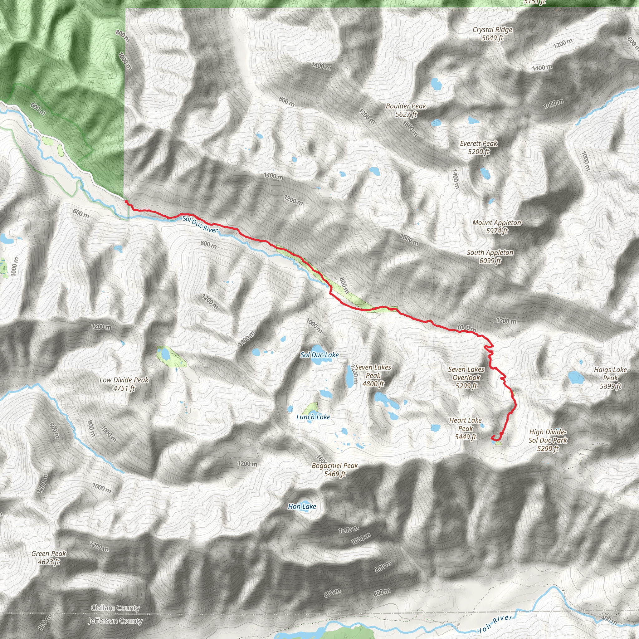 Sol Duc River Trail mobile static map