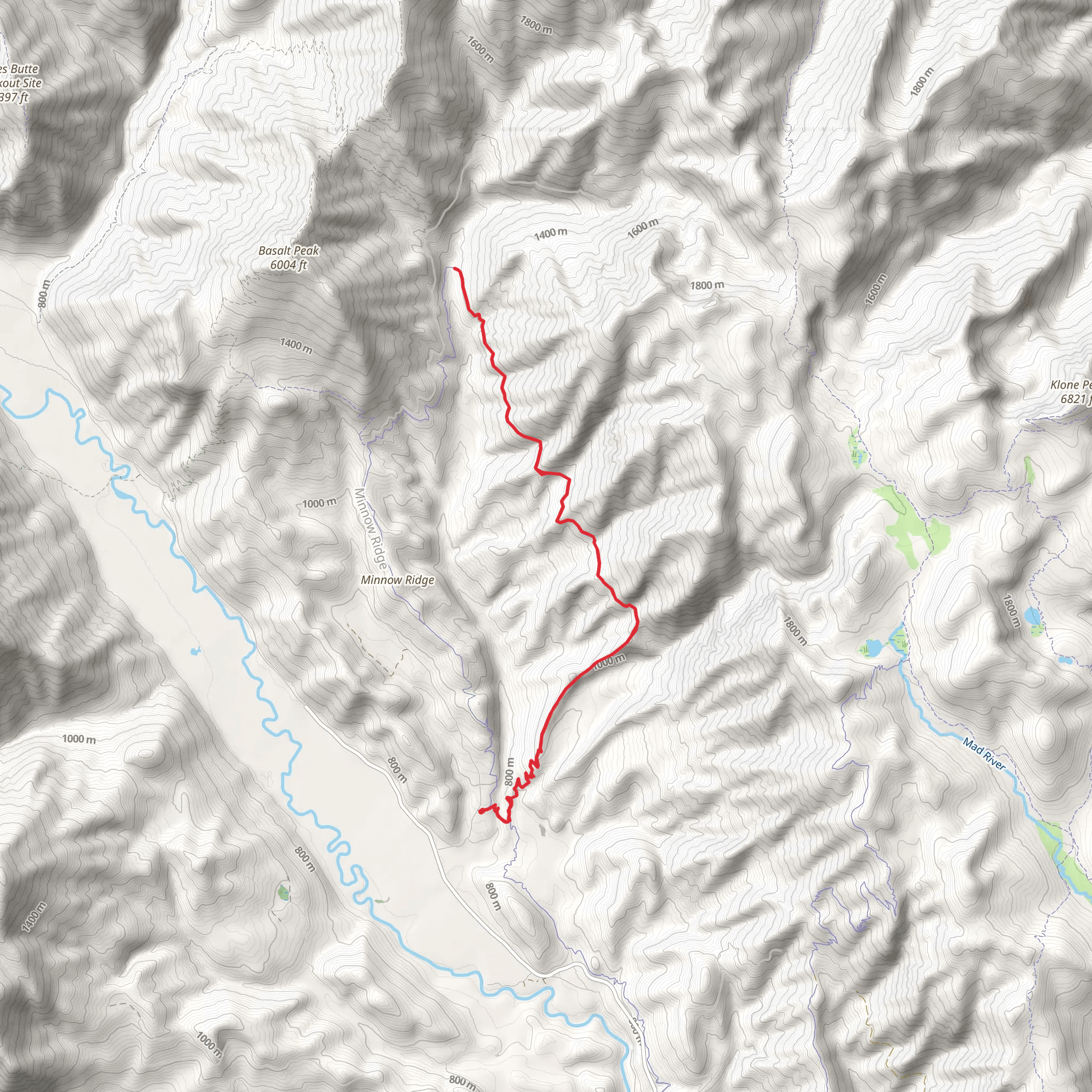 Chikamin Creek Trail mobile static map
