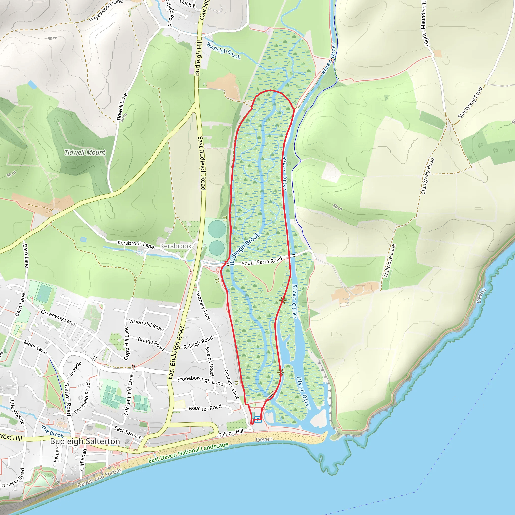 Otter Valley Wildlife Walk mobile static map